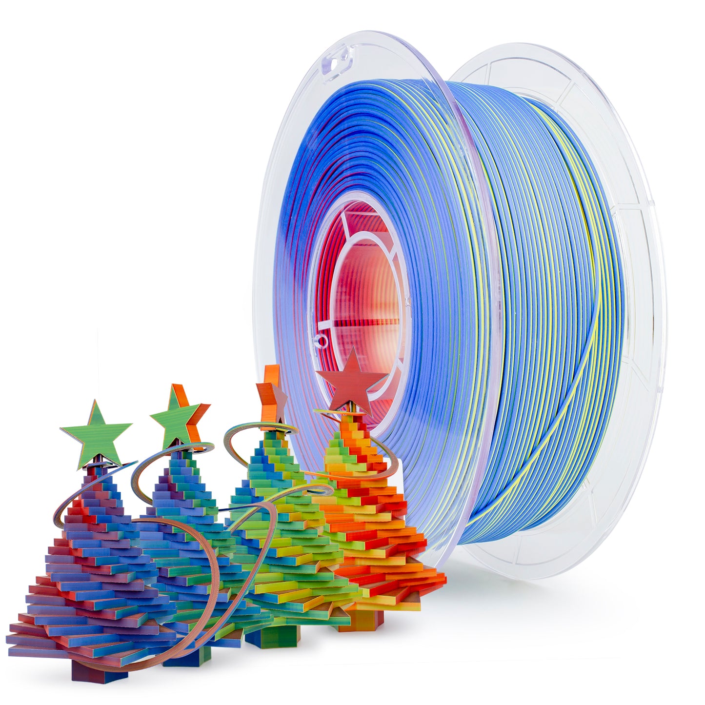 Tri Colour PLA Variants 1.75mm 3D Printer Filament 1kg Spool-Dimensional Accuracy +/- 0.02mm