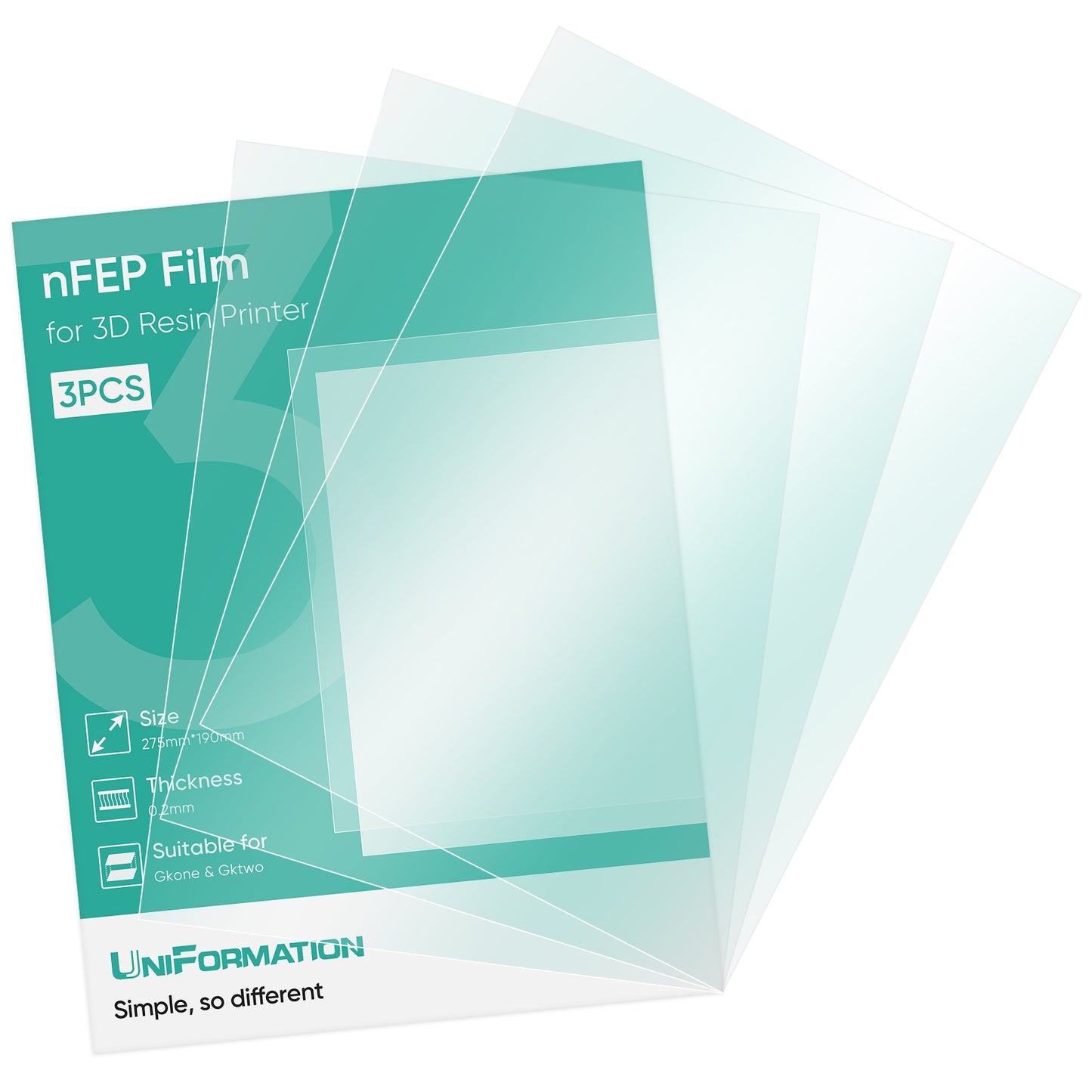 GKone/GKtwo Replacement nFEP Film Release Films 3 pack - Free Post