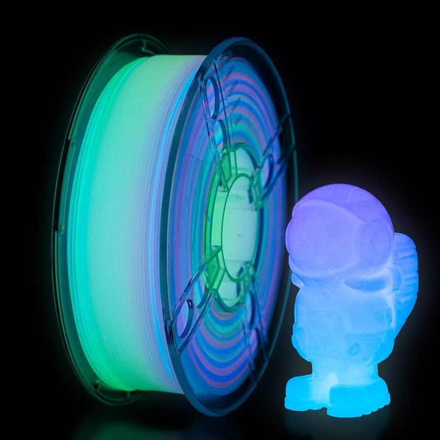 Glow in The Dark PLA Range 1.75mm 3D Printer Filament 1kg Spool-Dimensional Accuracy +/- 0.02mm
