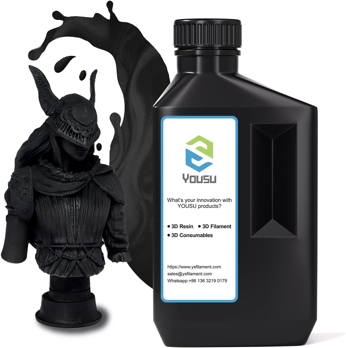 YOUSU TPU like Flexible LCD 3D Printer Resin, 405nm UV Curing High Impact resistant Resin