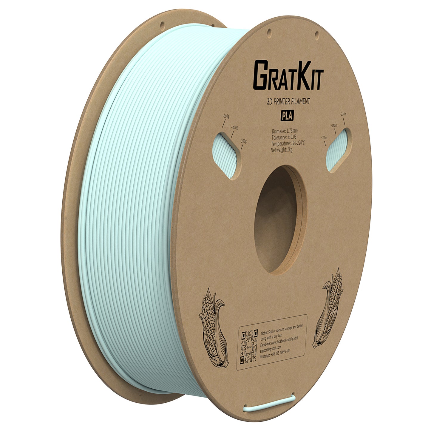 Gratkit Matte PLA Range 1.75mm 3D Printer Filament 1kg Spool-Dimensional Accuracy +/- 0.03mm