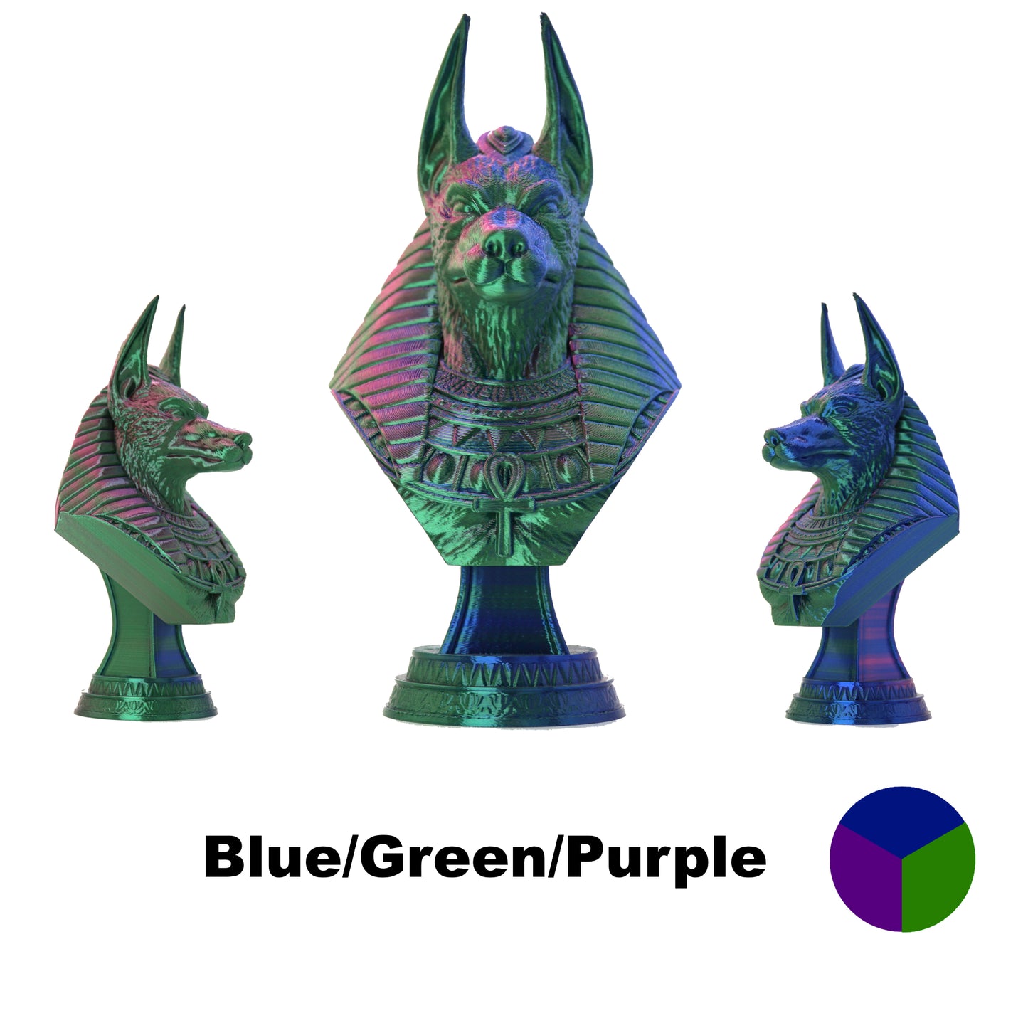 Tri Colour PLA Variants 1.75mm 3D Printer Filament 1kg Spool-Dimensional Accuracy +/- 0.02mm