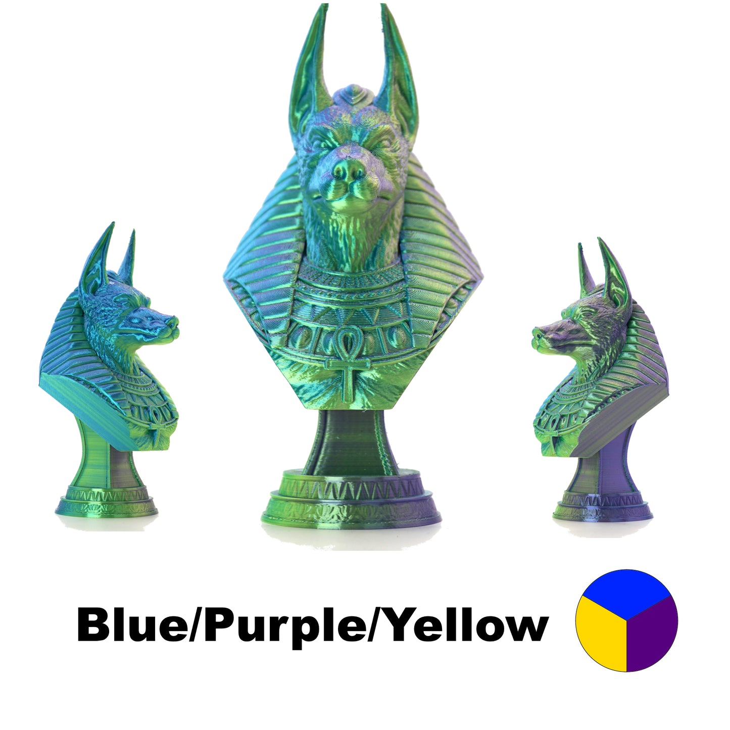 Tri Colour PLA Variants 1.75mm 3D Printer Filament 1kg Spool-Dimensional Accuracy +/- 0.02mm