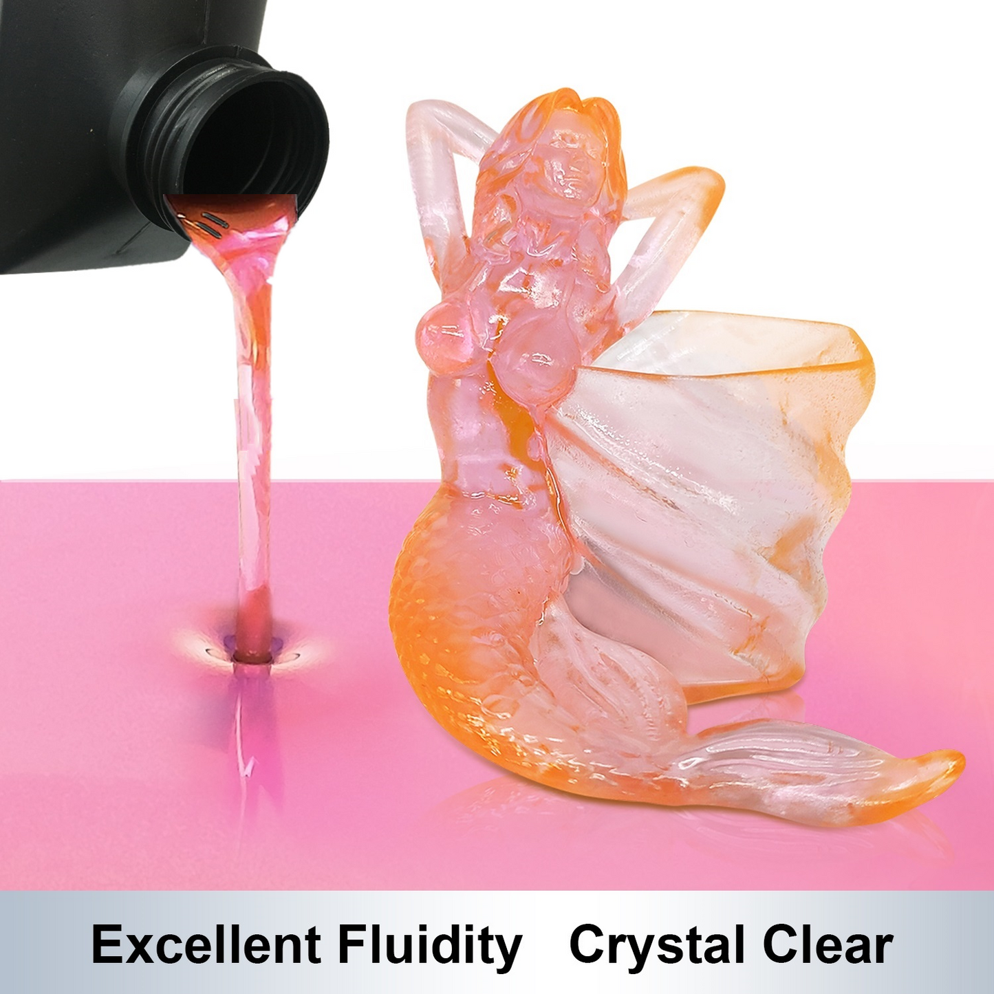 YOUSU Dual Colour Water-Washable Low Odor High Resolution LCD 3D Printer Resin UV-Curing 405nm
