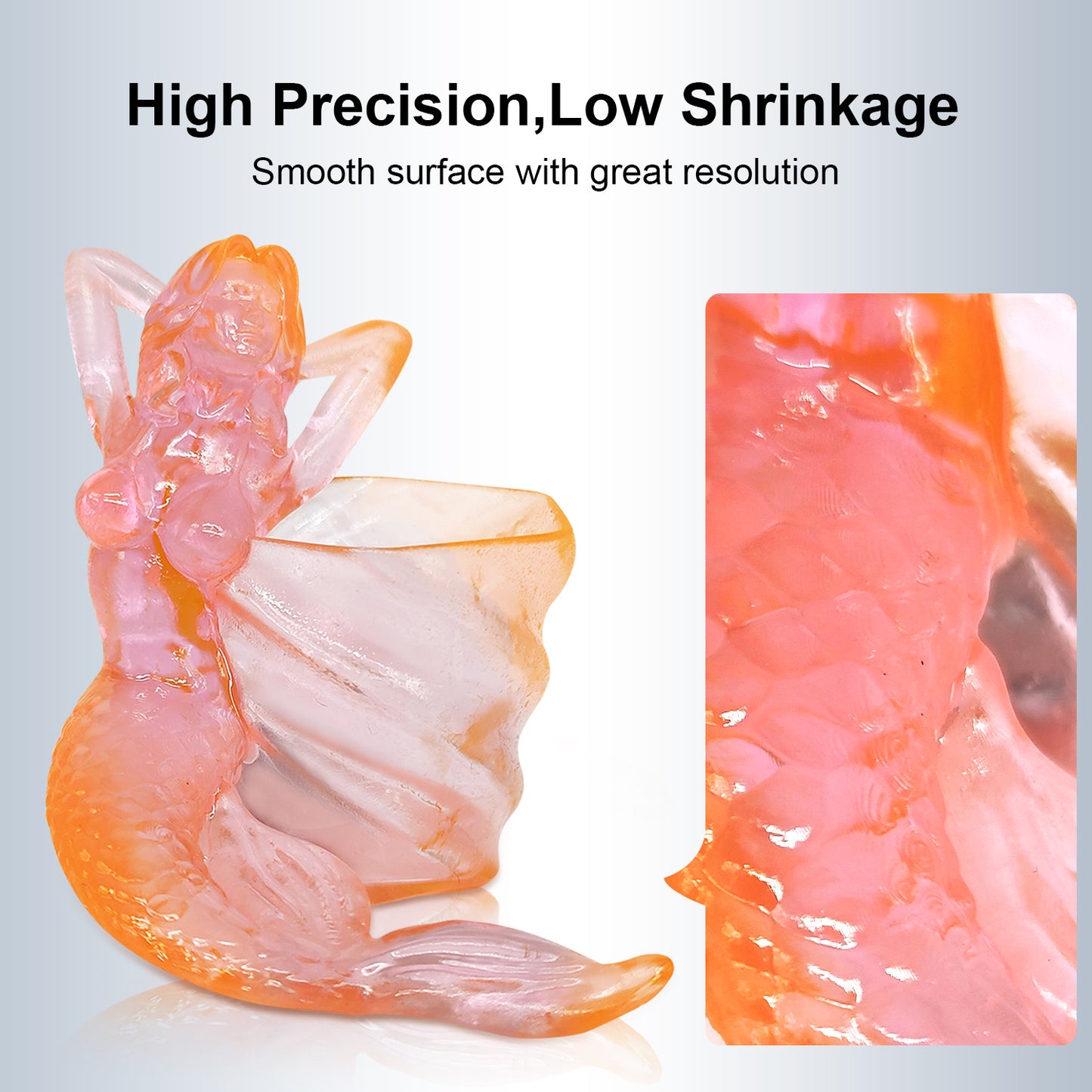 YOUSU Dual Colour Water-Washable Low Odor High Resolution LCD 3D Printer Resin UV-Curing 405nm