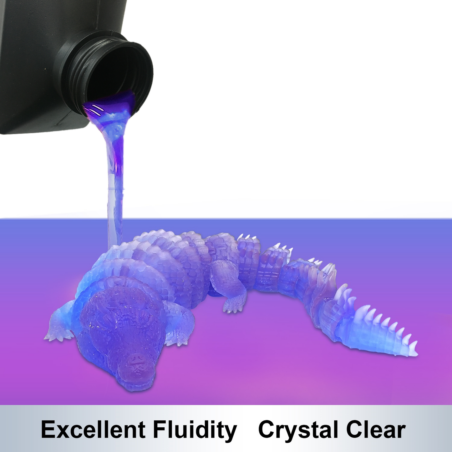 YOUSU Dual Colour Water-Washable Low Odor High Resolution LCD 3D Printer Resin UV-Curing 405nm