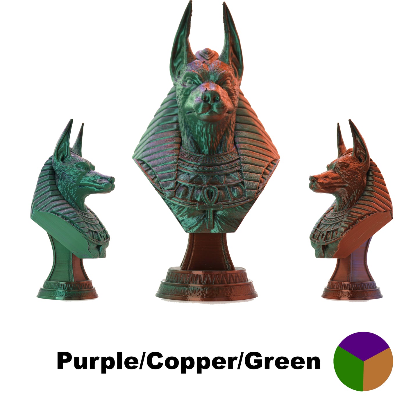 Tri Colour PLA Variants 1.75mm 3D Printer Filament 1kg Spool-Dimensional Accuracy +/- 0.02mm