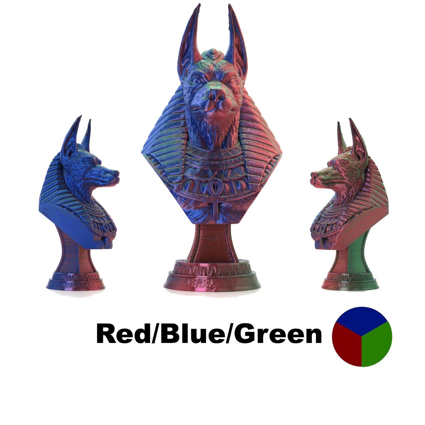 Tri Colour PLA Variants 1.75mm 3D Printer Filament 1kg Spool-Dimensional Accuracy +/- 0.02mm