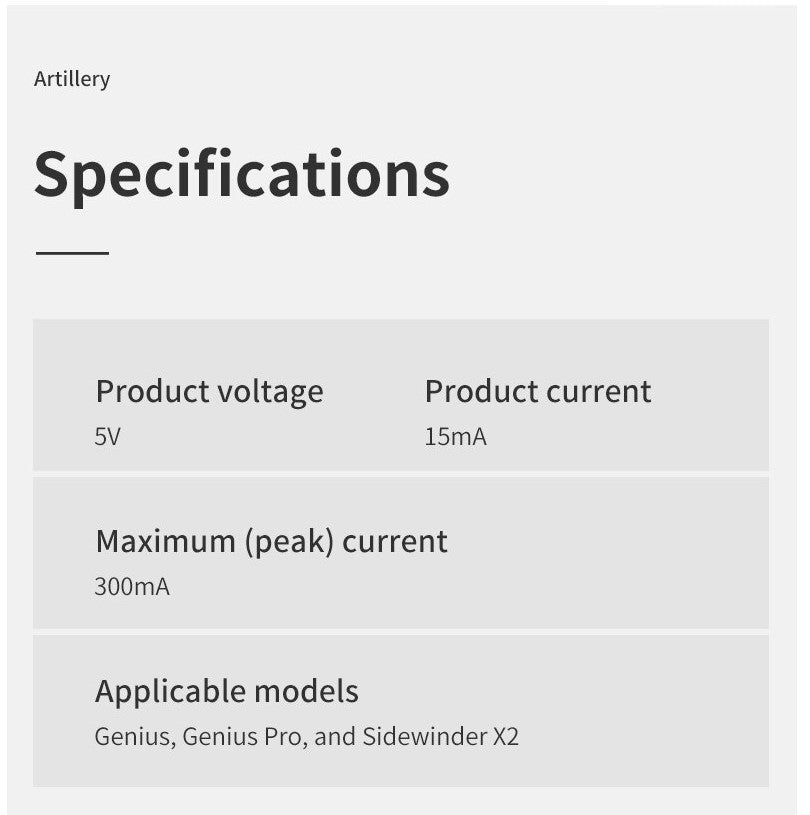 Genuine Artillery ABL automatic leveling sensor for Sidewinder X2 & Genius Pro
