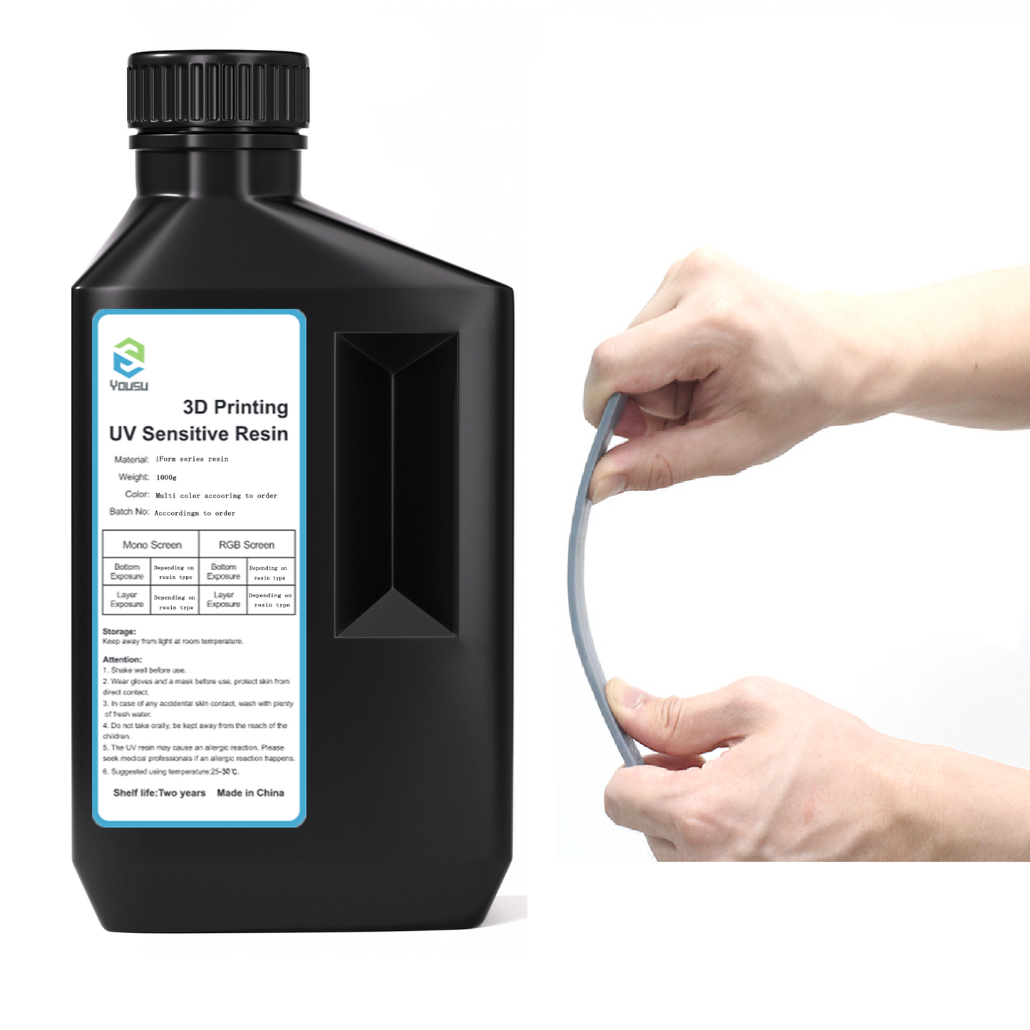 YOUSU ABS-Like 3D Printer Resin Rapid LCD UV-Curing Resin 405nm