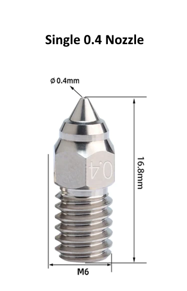 Ender 7 and Ender 5S1 Hard Wearing Nozzles 0.4 3D Printer Spider Hot-End