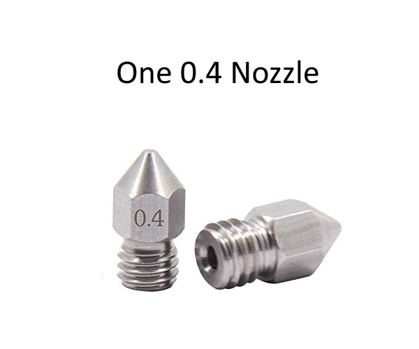 Stainless Steel 0.4 Nozzle MK8 Creality Ender series CR-10
