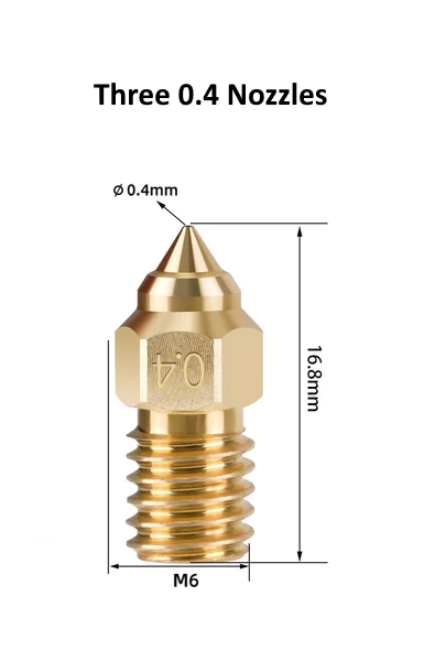 Ender 7 and Ender 5S1 Brass Nozzles 0.4 Standard 3D Printer Spider Hot-End
