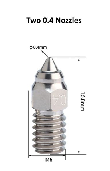 Ender 7 and Ender 5S1 Hard Wearing Nozzles 0.4 3D Printer Spider Hot-End