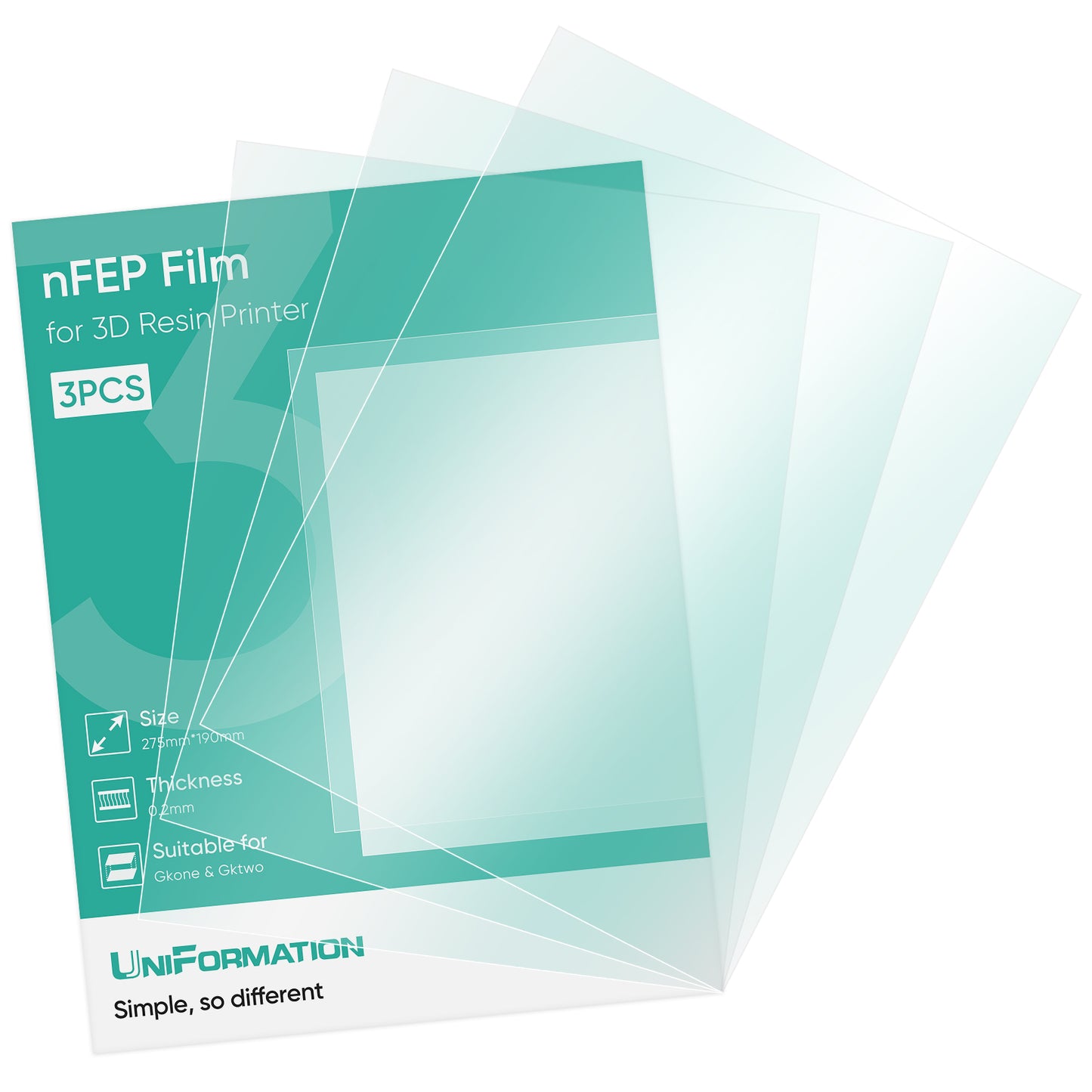 GKone/GKtwo Replacement nFEP Film Release Films 3 pack  - Free Post