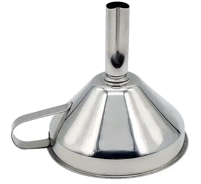 Stainless steel funnels for resin pouring 100, 120 and 140mm with filter.