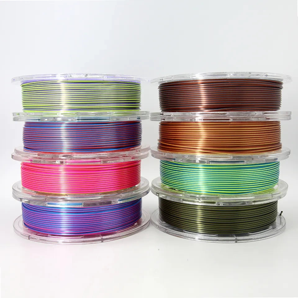 Tri Colour PLA Variants 1.75mm 3D Printer Filament 1kg Spool-Dimensional Accuracy +/- 0.02mm