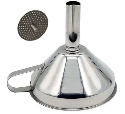 Stainless steel funnels for resin pouring 100, 120 and 140mm with filter.