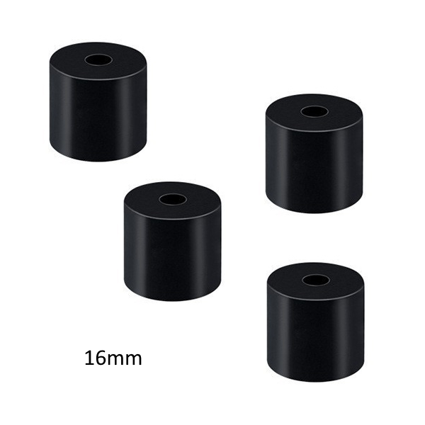 Bed leveling silicone block columns 16mm 18mm black and orange