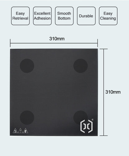 Genuine Artillery replacement Glass Build plate SW-X1/X2 310x310 with screws