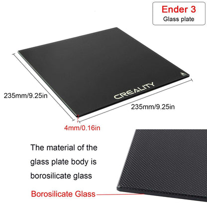 Ender-5/Ender-3 upgraded Carborundum Glass Platform 235*235*4mm Genuine Creality