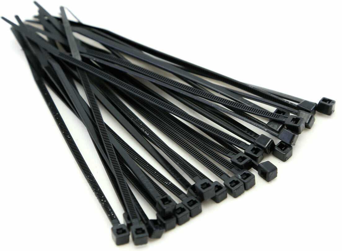 Cable Ties Zip Ties 3.6 x 100mm Nylon UV Stabilised Bulk Black 100 Pack