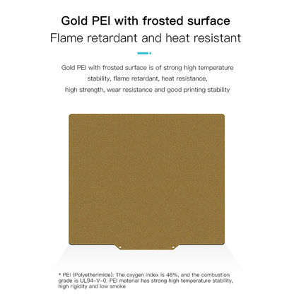 PEI Frosted Spring Steel Sheet Double Sided Flex Magnetic Sticker 310 x 310 x 2mm