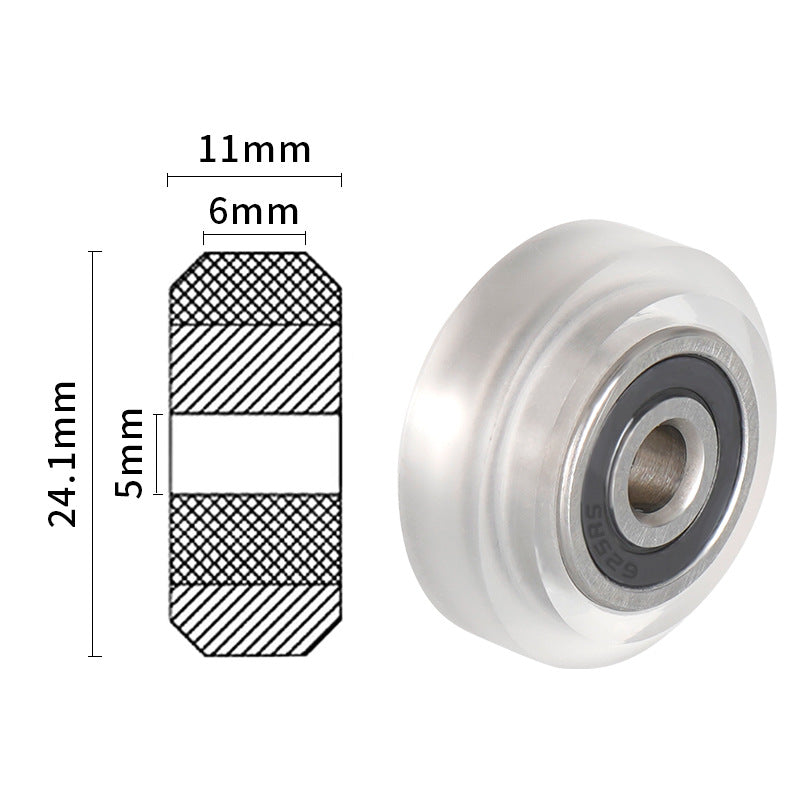 Pkt6 Vslot 3D printer wheels upgraded polycarbonate wheel with quality bearings
