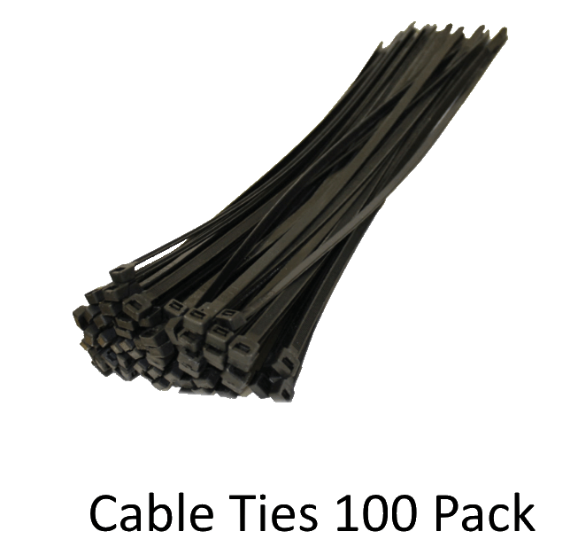 Cable Ties Zip Ties 3.6 x 100mm Nylon UV Stabilised Bulk Black 100 Pac