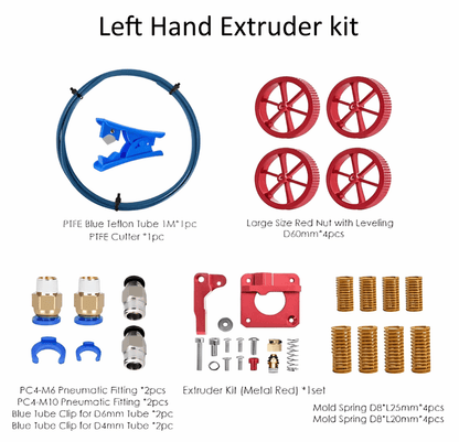 Left and Right Pro Aluminum Extruder and Bed Upgrade Kit Feed 3D Creality Ender 3 CR-10